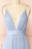 Hyedi Light Blue | Tulle Gown with Plunging Neckline sold by Boutique 1861