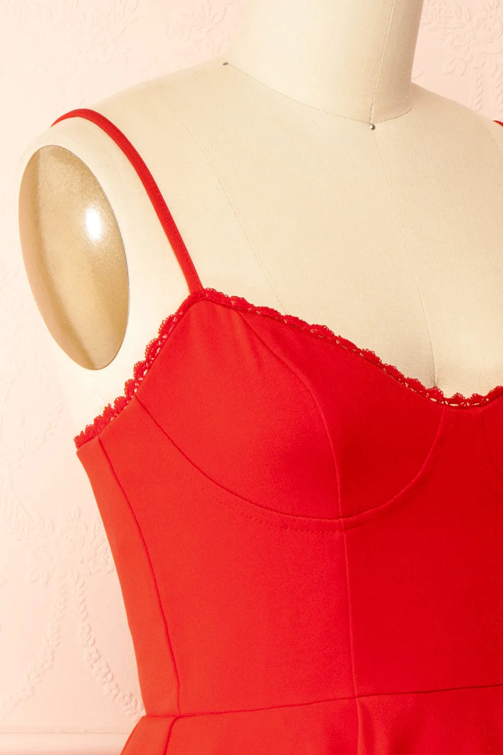 Rayla Red | Mini A-line Dress w/ Tulle sold by Boutique 1861 product image thumbnail 4