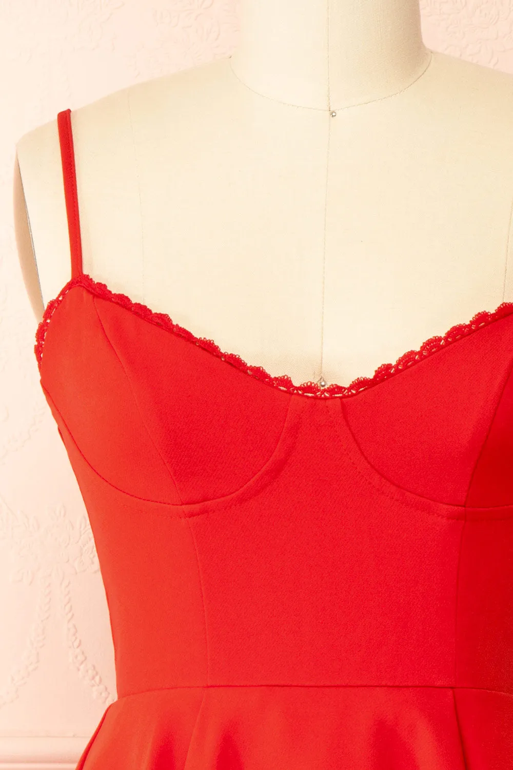 Rayla Red | Mini A-line Dress w/ Tulle sold by Boutique 1861 product image thumbnail 2