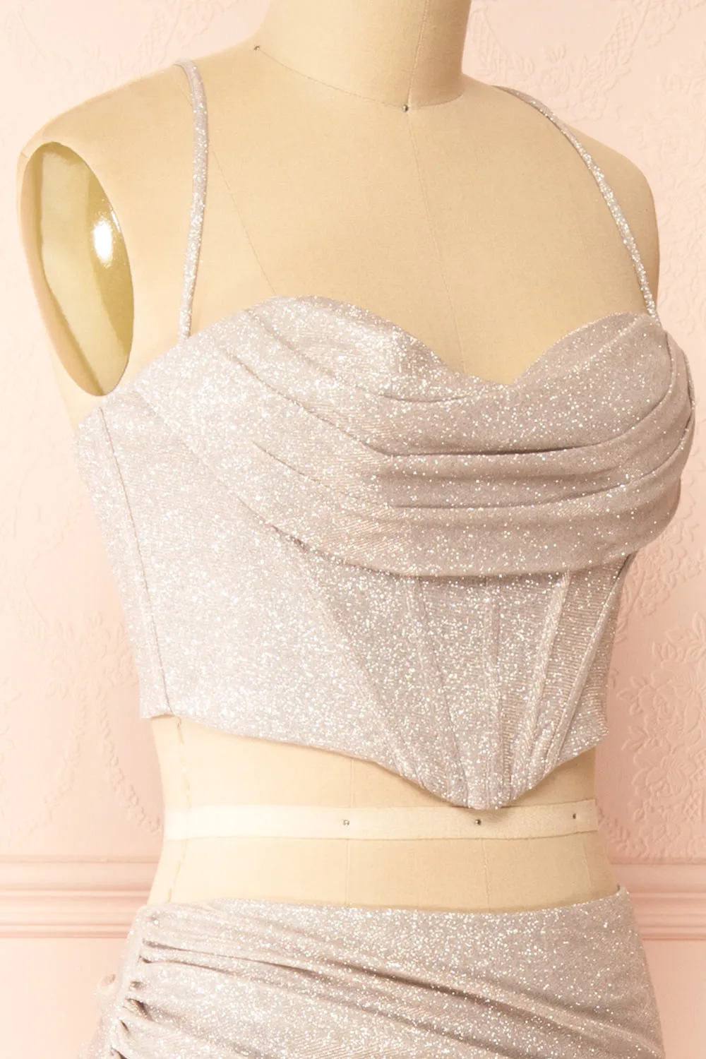 Jadia Champagne | Sparkly Corset & Skirt Set sold by Boutique 1861 product image thumbnail 5