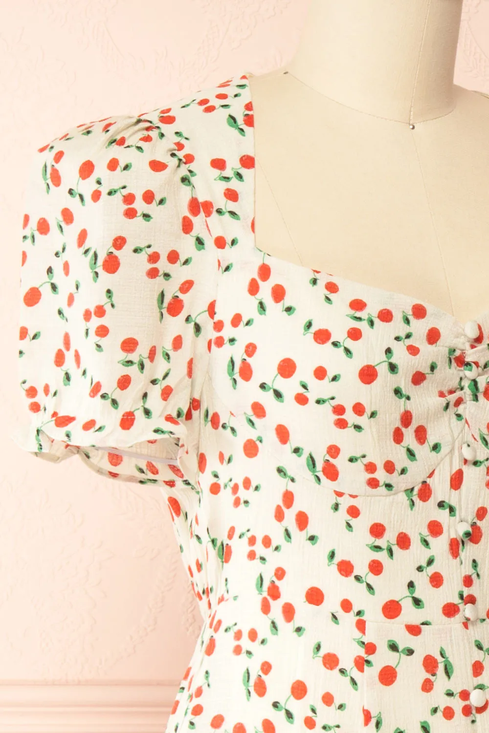 Akkos | Short Sleeve Midi Dress w/ Orange Pattern sold by Boutique 1861 product image thumbnail 4