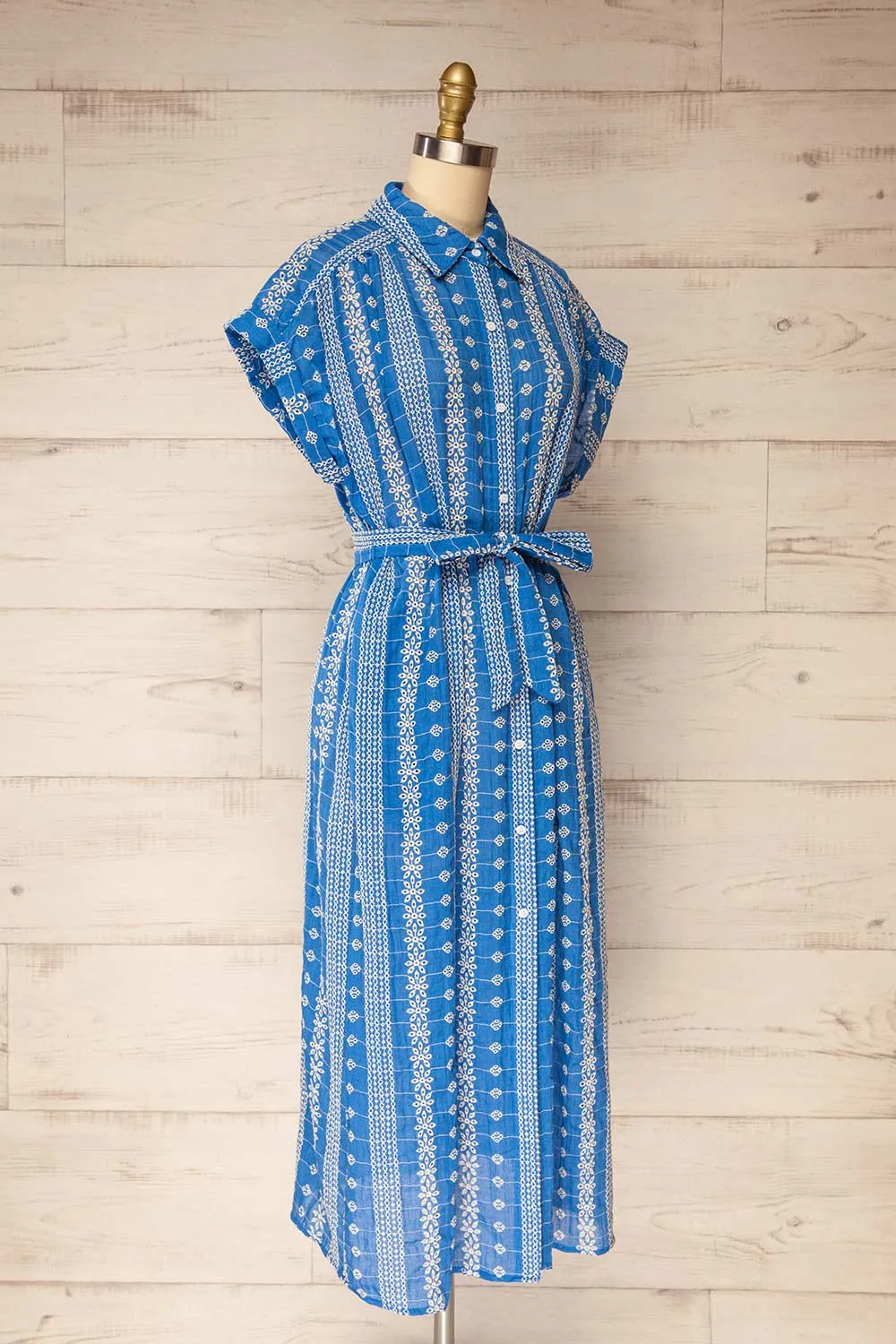 Lachlan | Blue Button-Up Dress w/ Belt sold by Boutique 1861 product image thumbnail 4