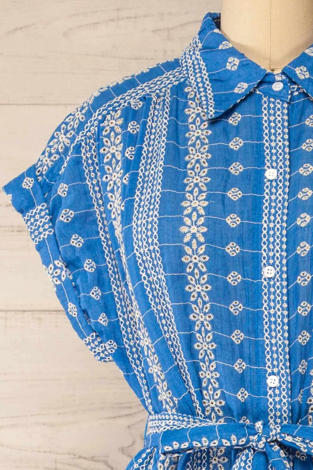 Lachlan | Blue Button-Up Dress w/ Belt sold by Boutique 1861 product image thumbnail 3