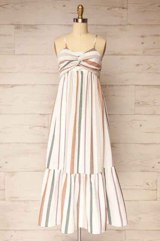 Callao | Long Sriped Dress w/ Pockets sold by Boutique 1861