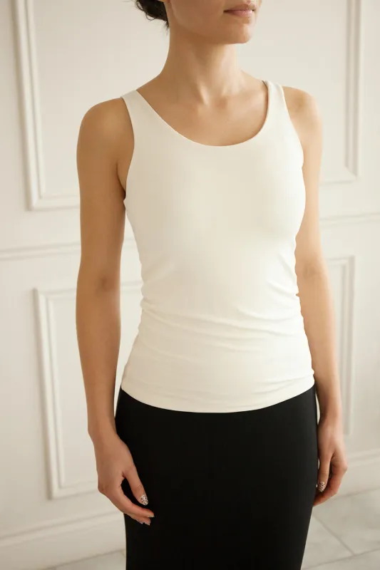 Talia Ivory | Stretchy Tank Top sold by Boutique 1861
