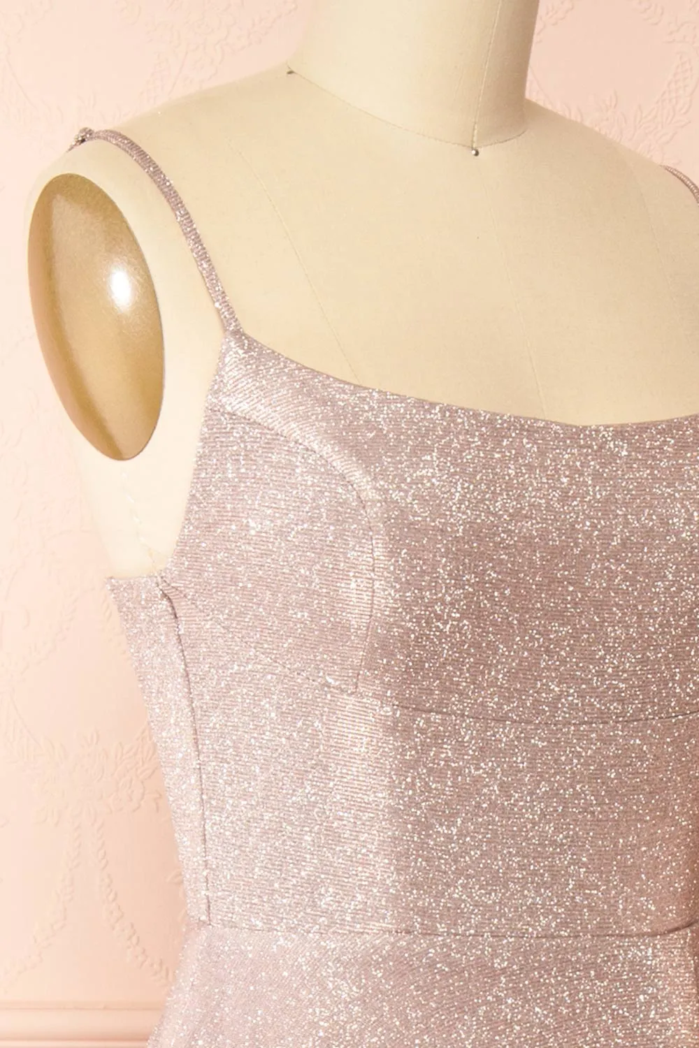 Fadia Mauve | Sparkly Maxi Dress w/ Slit and Pockets sold by Boutique 1861 product image thumbnail 5