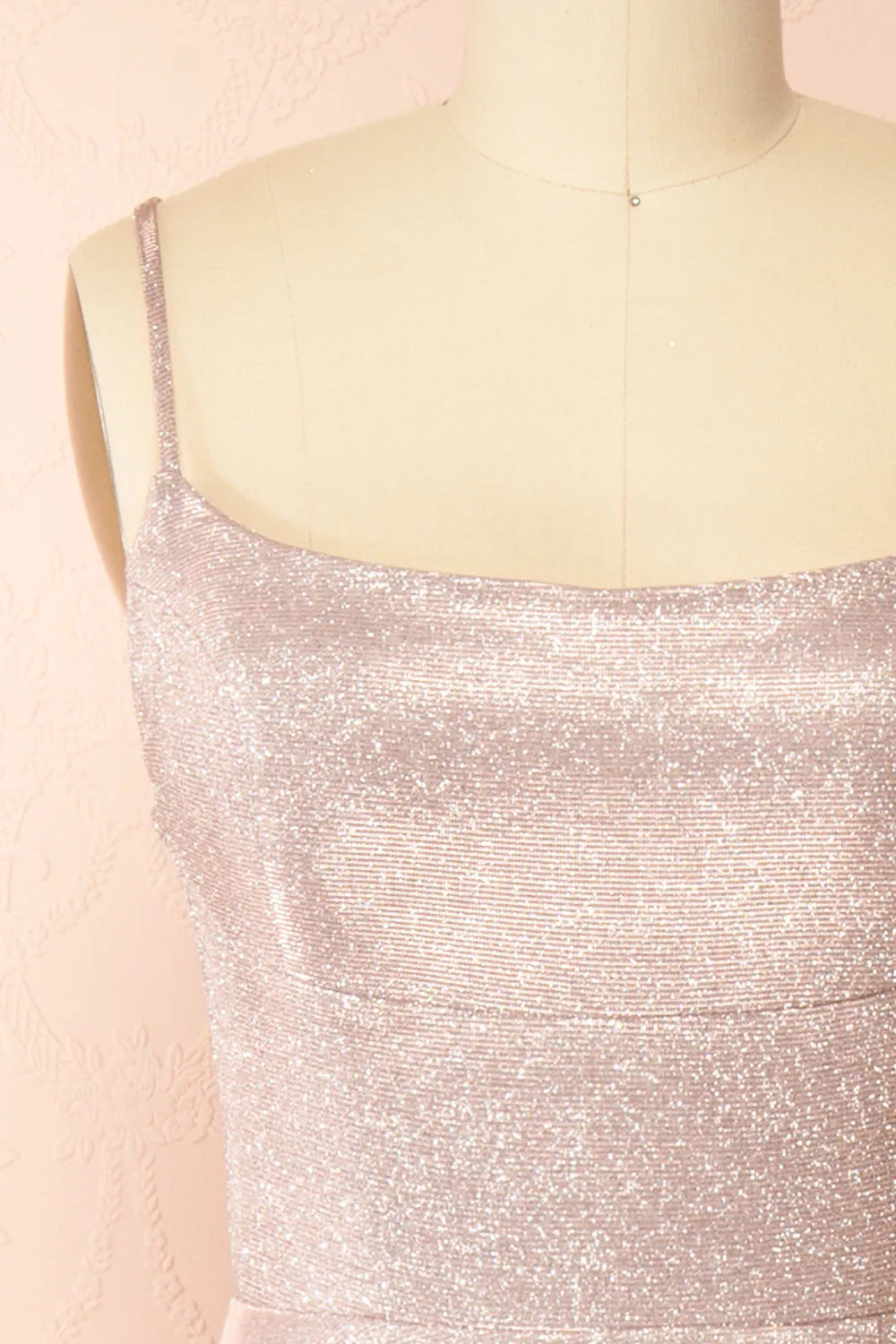 Fadia Mauve | Sparkly Maxi Dress w/ Slit and Pockets sold by Boutique 1861 product image thumbnail 3
