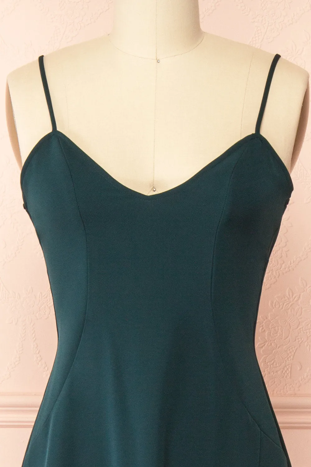 Vivina Green | A-line Maxi Dress with Open Back sold by Boutique 1861 product image thumbnail 3