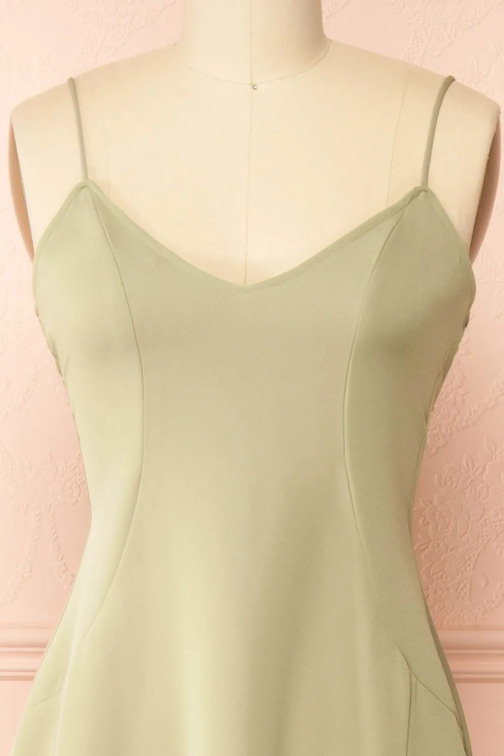 Vivina Sage | A-line Maxi Dress with Open Back sold by Boutique 1861 product image thumbnail 3