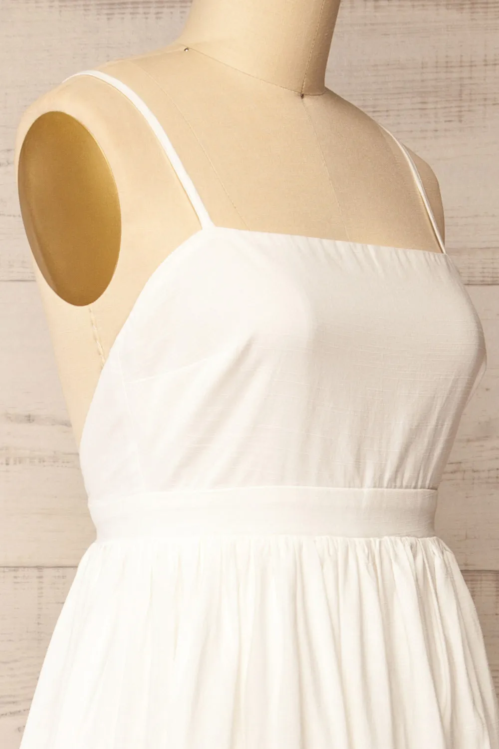 Ghunsa | White Dress w/ Palm Embroideries sold by Boutique 1861 product image thumbnail 5