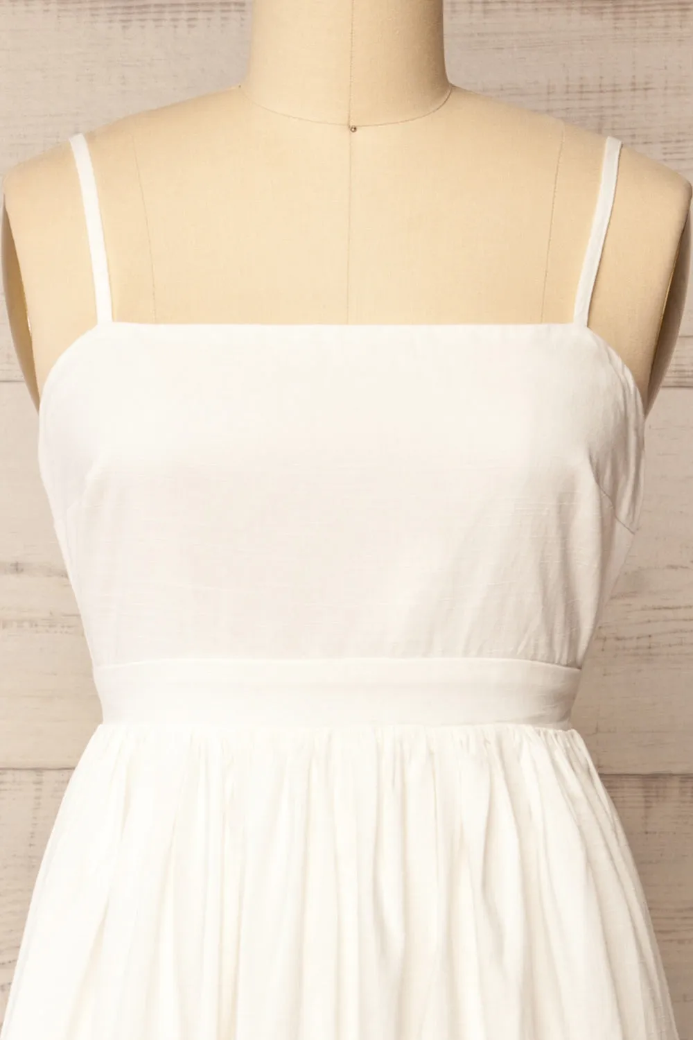 Ghunsa | White Dress w/ Palm Embroideries sold by Boutique 1861 product image thumbnail 3