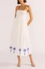 Ghunsa | White Dress w/ Palm Embroideries sold by Boutique 1861