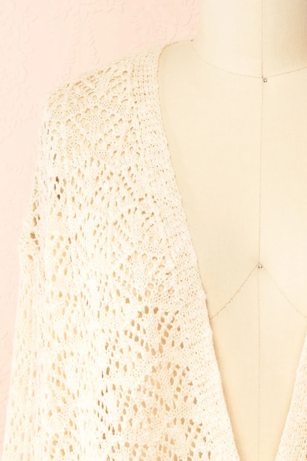 Francine | Beige Crochet Cardigan sold by Boutique 1861 product image thumbnail 2
