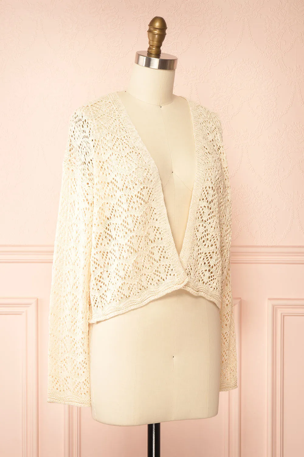 Francine | Beige Crochet Cardigan sold by Boutique 1861 product image thumbnail 3