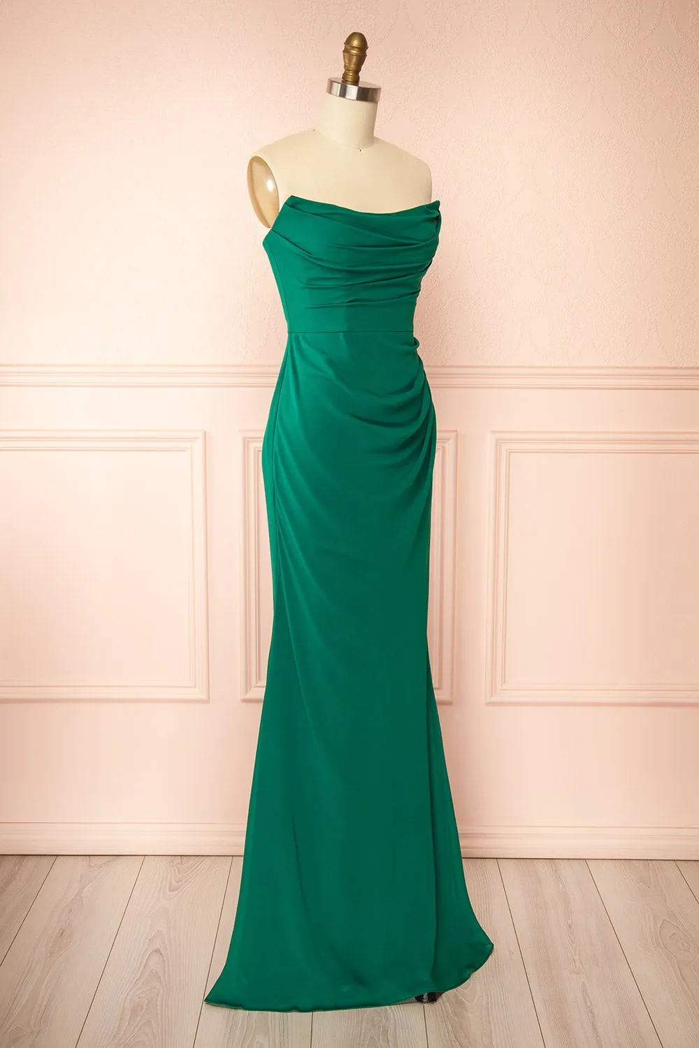 Marylin Green | Mermaid Draped Chiffon Dress sold by Boutique 1861 product image thumbnail 5