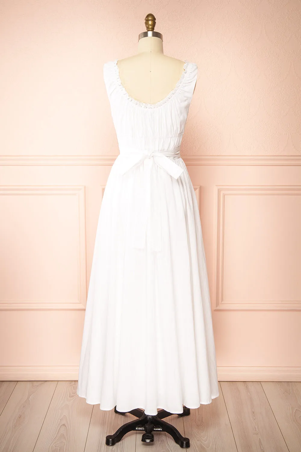 Dauphine | Midi White Dress with Sweetheart Neckline sold by Boutique 1861 product image thumbnail 5