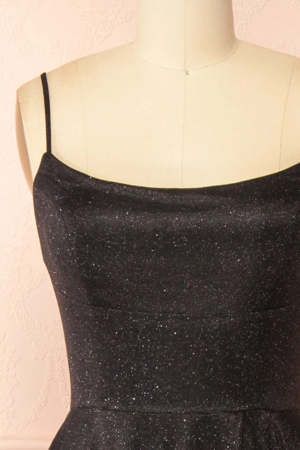 Fadia Black | Sparkly Maxi Dress w/ Slit and Pockets sold by Boutique 1861 product image thumbnail 3