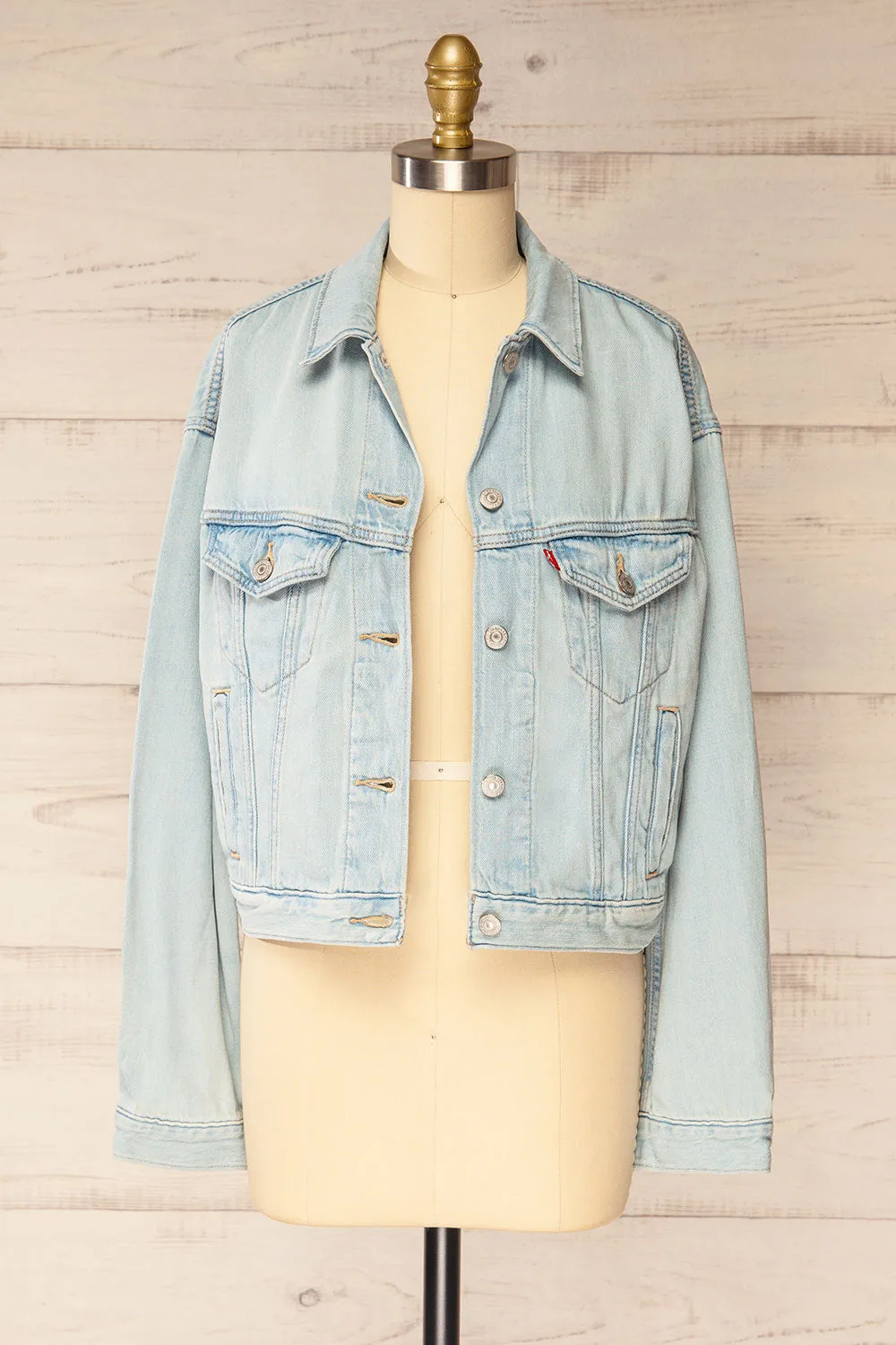 Bazar | Cropped Denim Jacket with Pockets sold by Boutique 1861 product image thumbnail 3