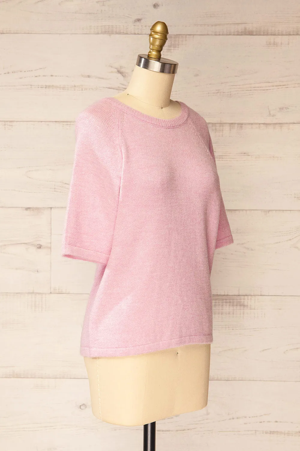 Cotonou | Oversized Pink Knit T-Shirt sold by Boutique 1861 product image thumbnail 4