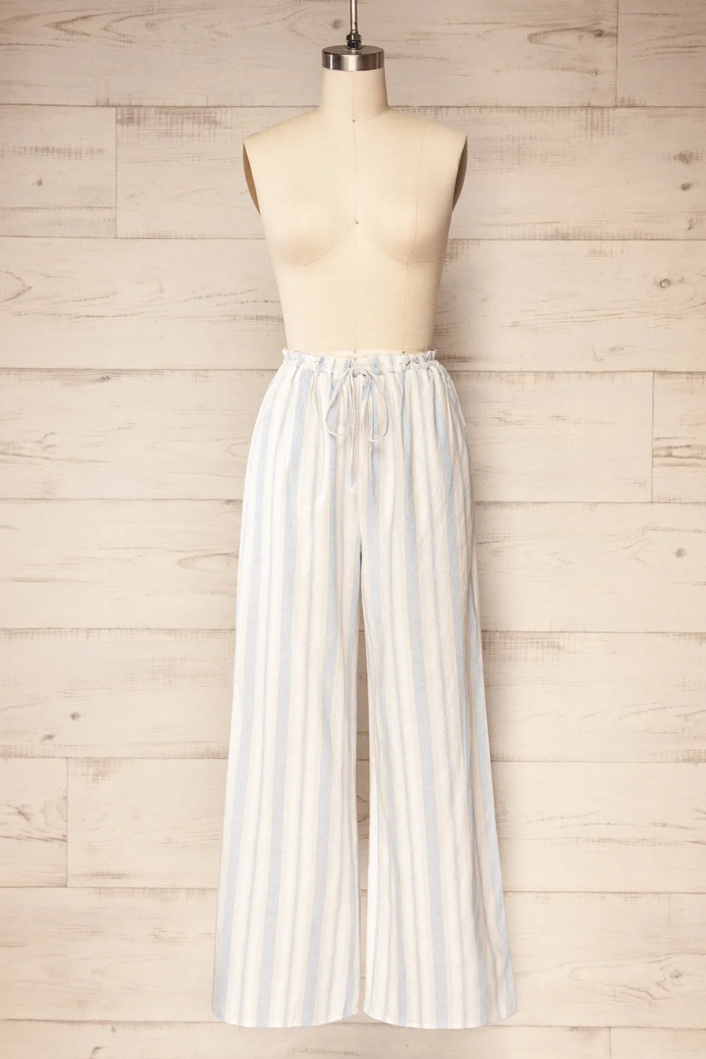 Embu | Wide Leg Striped Linen Pants sold by Boutique 1861