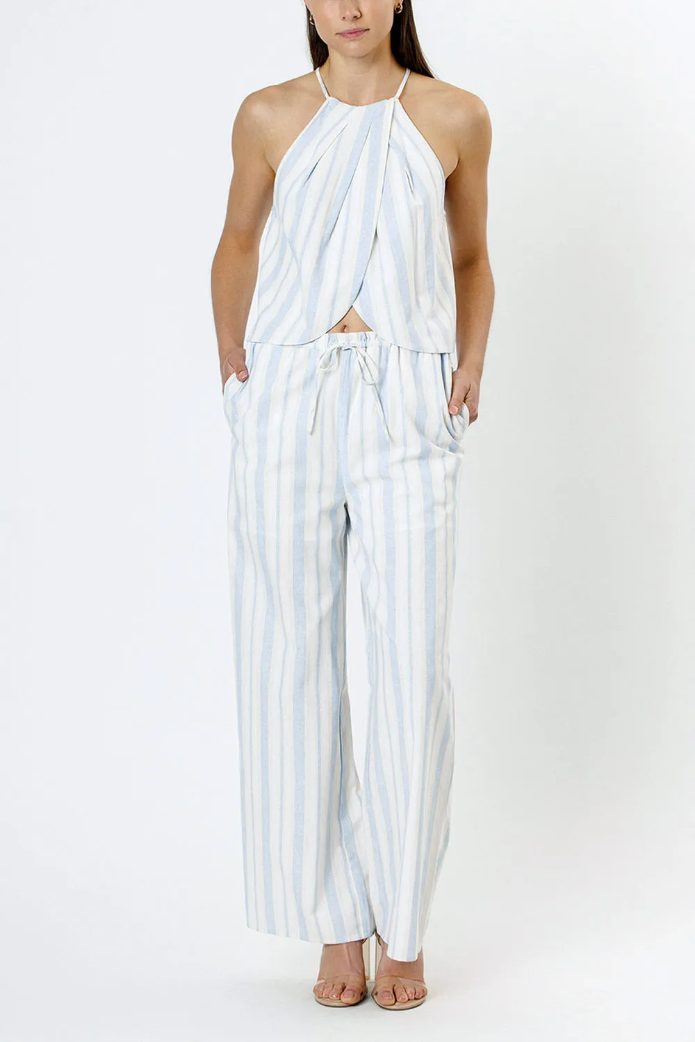Embu | Wide Leg Striped Linen Pants sold by Boutique 1861 product image thumbnail 2