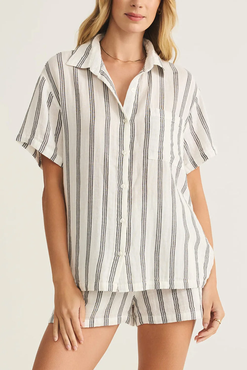 Debuche | Oversized Striped Shirt sold by Boutique 1861 product image thumbnail 2