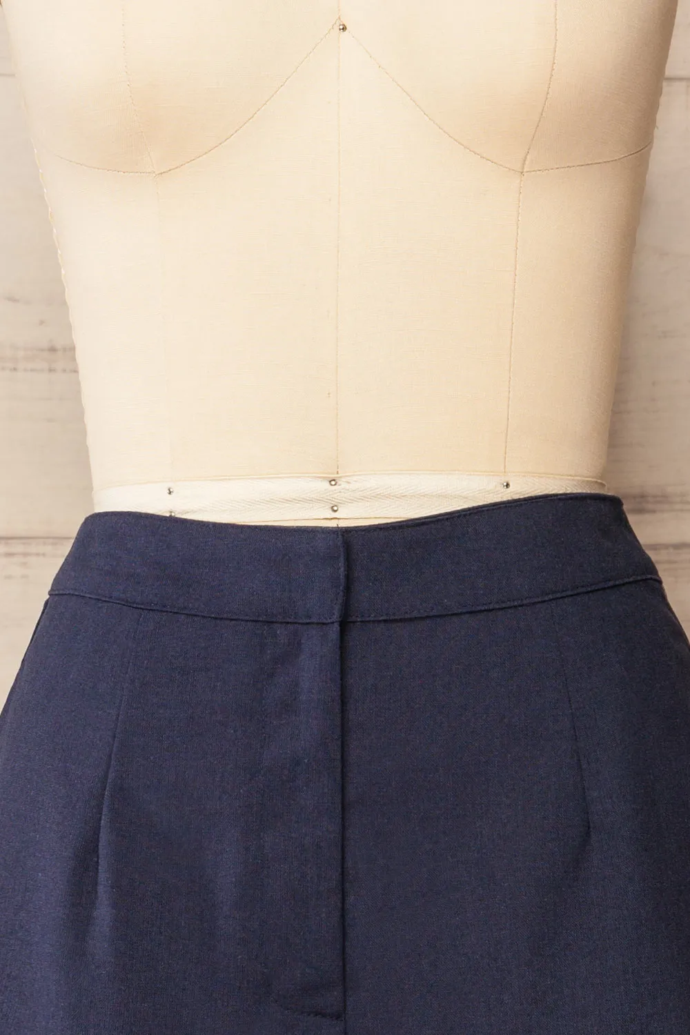 Cuiaba Navy | Mid-Waisted Shorts with Pockets sold by Boutique 1861 product image thumbnail 2