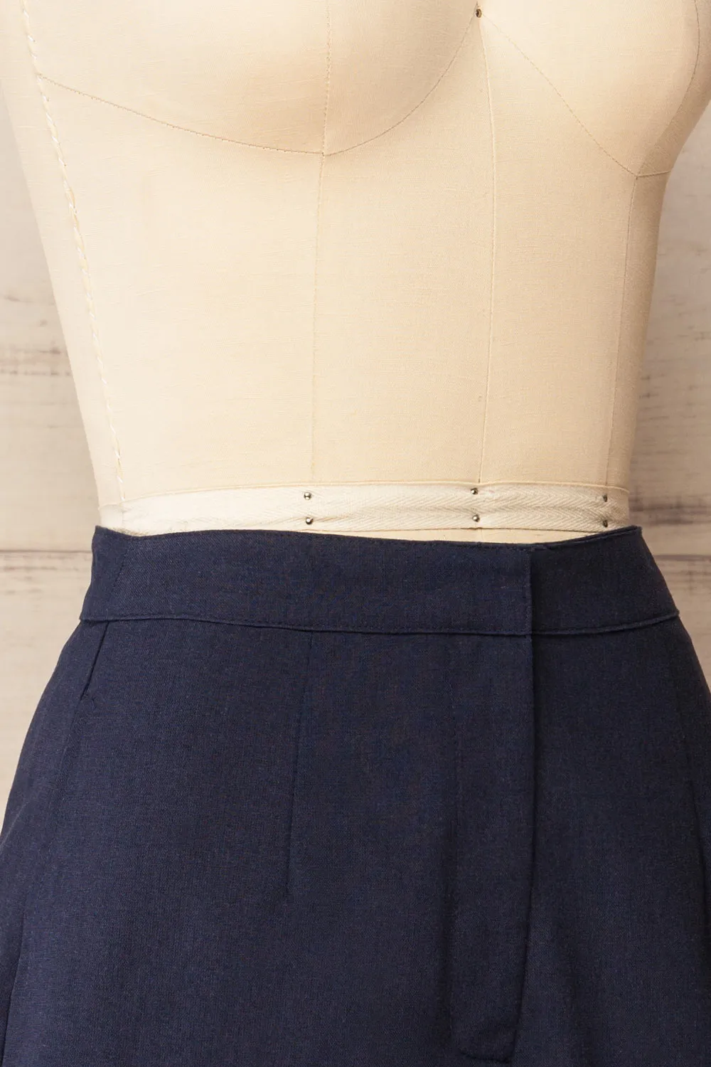 Cuiaba Navy | Mid-Waisted Shorts with Pockets sold by Boutique 1861 product image thumbnail 4