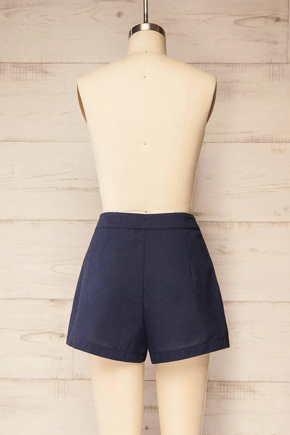 Cuiaba Navy | Mid-Waisted Shorts with Pockets sold by Boutique 1861 product image thumbnail 5