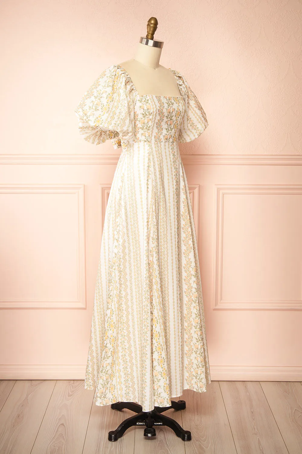 Bachira | Long Floral Dress with Back Tie and Pockets sold by Boutique 1861 product image thumbnail 4