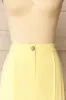 Kakani Light Yellow | High-Waisted Straight Midi Skirt sold by Boutique 1861