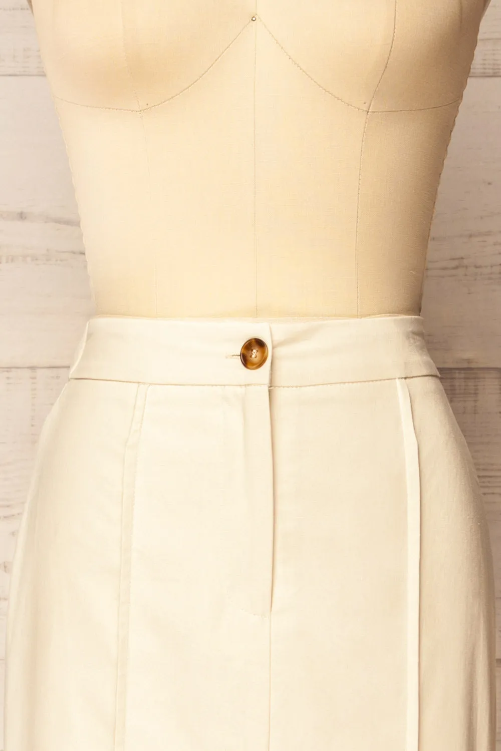Kakani Beige | High-Waisted Straight Midi Skirt sold by Boutique 1861 product image thumbnail 2