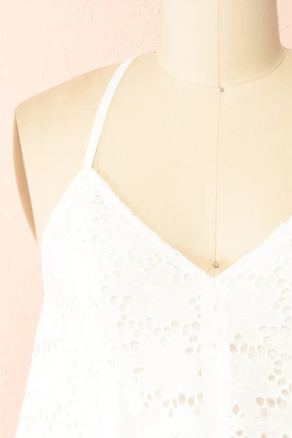 Alexandrine | Short White Openwork Dress sold by Boutique 1861 product image thumbnail 5