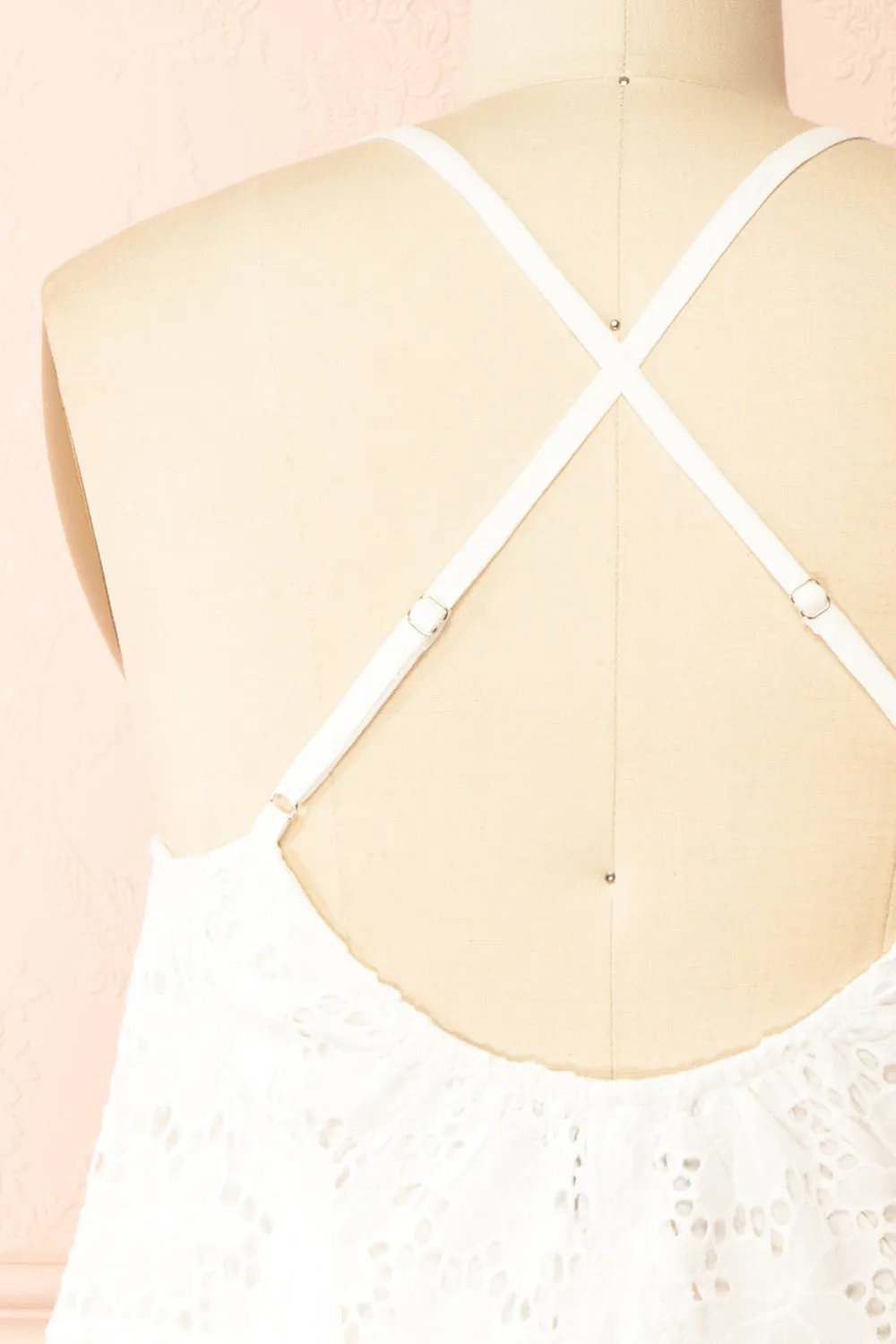 Alexandrine | Short White Openwork Dress sold by Boutique 1861 product image thumbnail 3