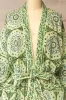 Gokyo | Green Paisley Patterned Kimono with Belt and Pockets sold by Boutique 1861