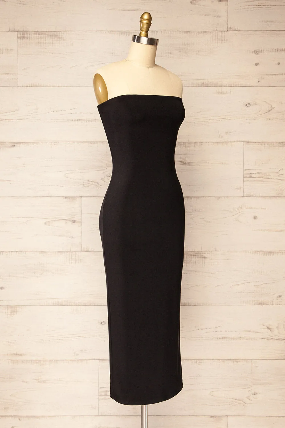 Victorya Black | Strapless Fitted Midi Dress sold by Boutique 1861 product image thumbnail 5