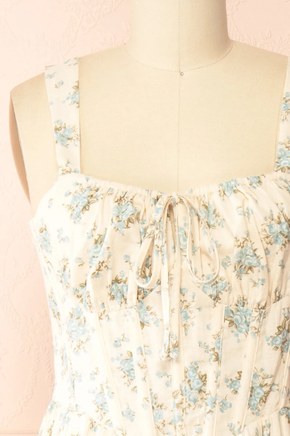 Chinaka | Midi Floral Corset Dress with High Slit sold by Boutique 1861 product image thumbnail 3