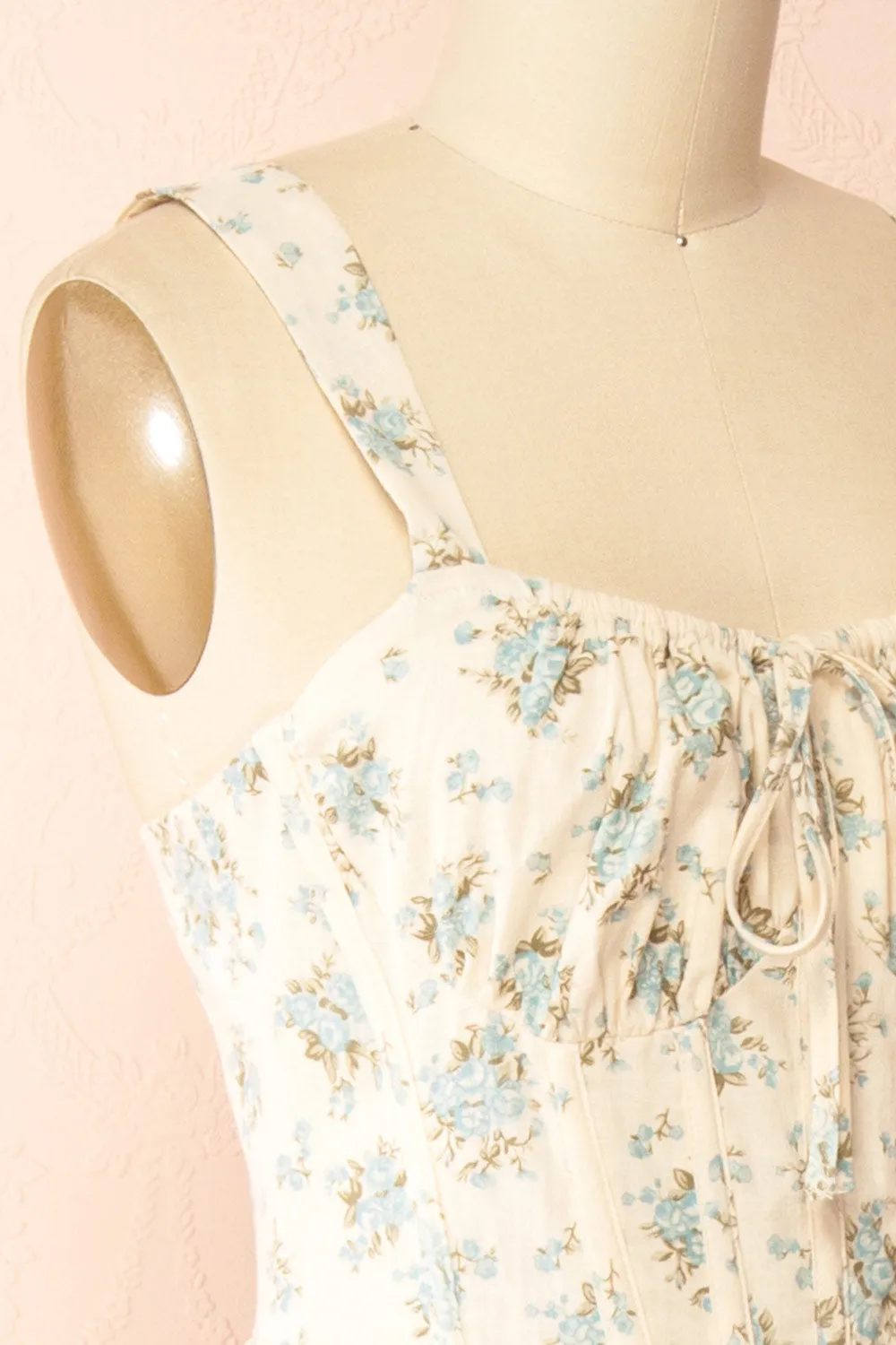 Chinaka | Midi Floral Corset Dress with High Slit sold by Boutique 1861 product image thumbnail 5