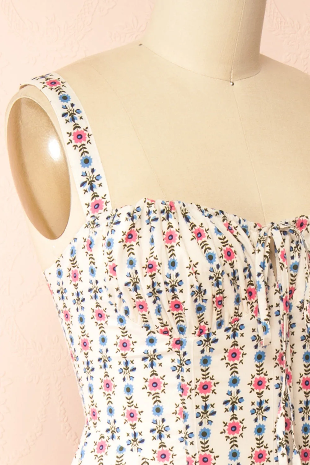 Cinzia | Floral Midi Dress with Corset Top sold by Boutique 1861 product image thumbnail 5