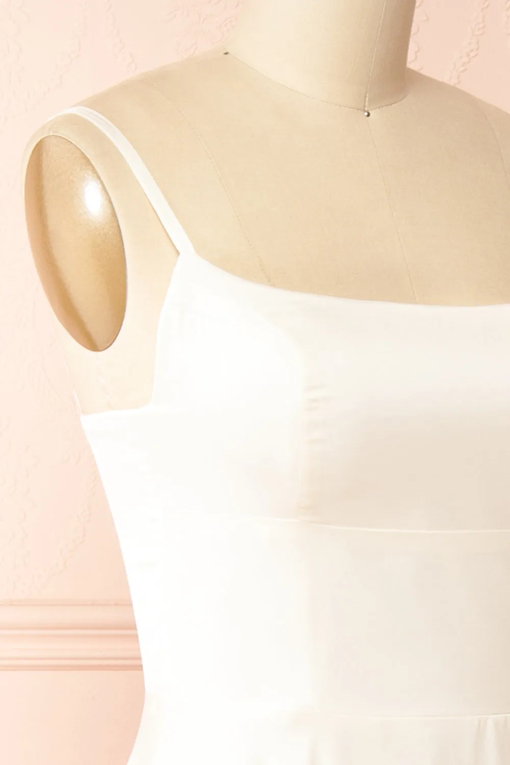 Delfina | Maxi Bridal Satin Dress with Slit sold by Boutique 1861 product image thumbnail 5