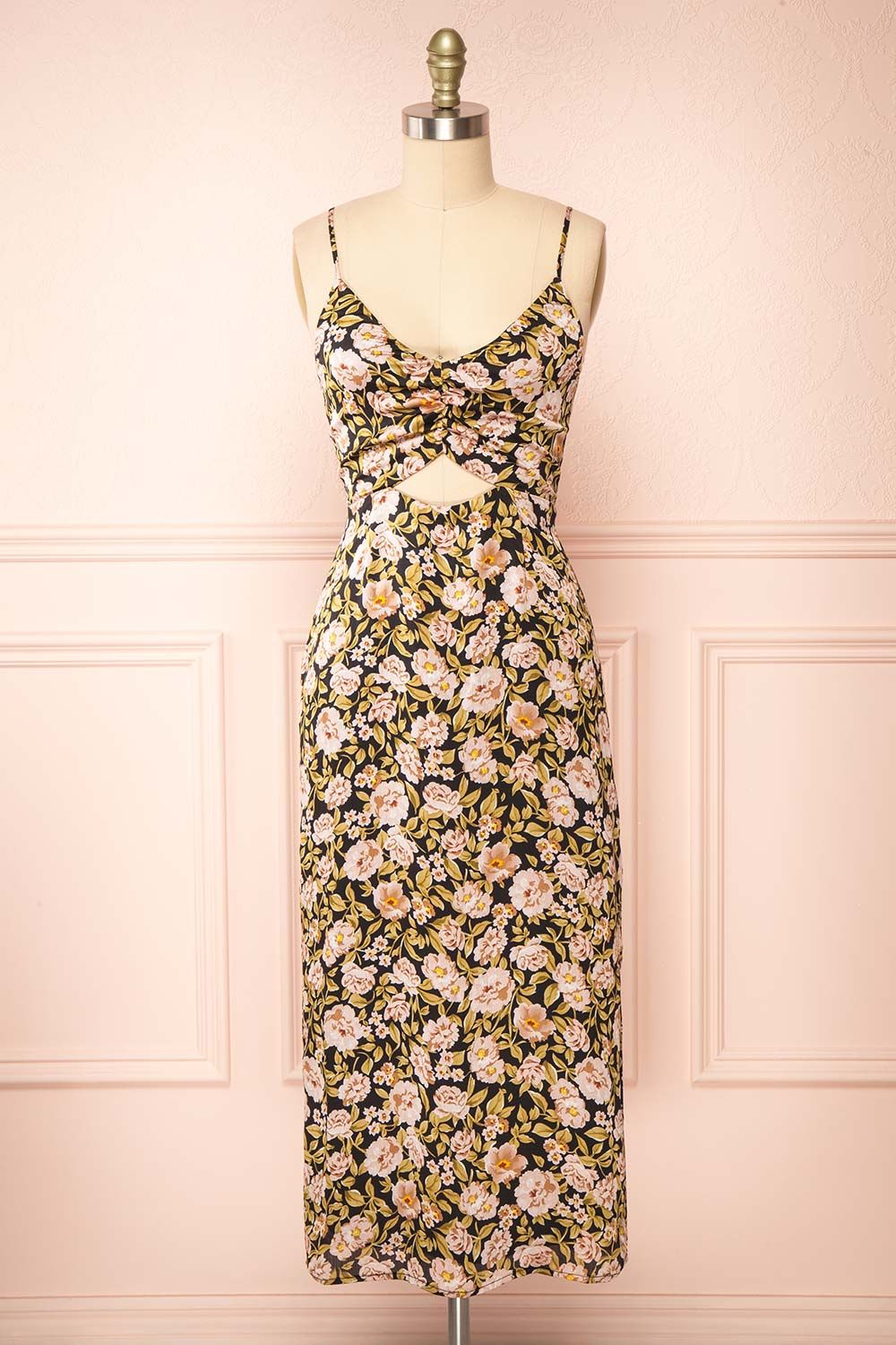 Vladlena | Floral Chiffon Midi Dress sold by Boutique 1861