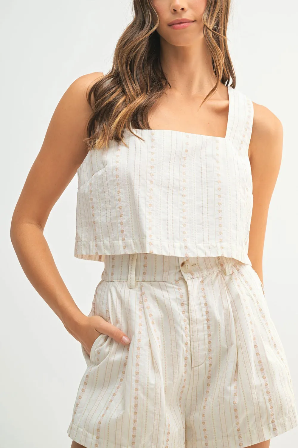 Madiha | Cropped Patterned Top sold by Boutique 1861 product image thumbnail 2