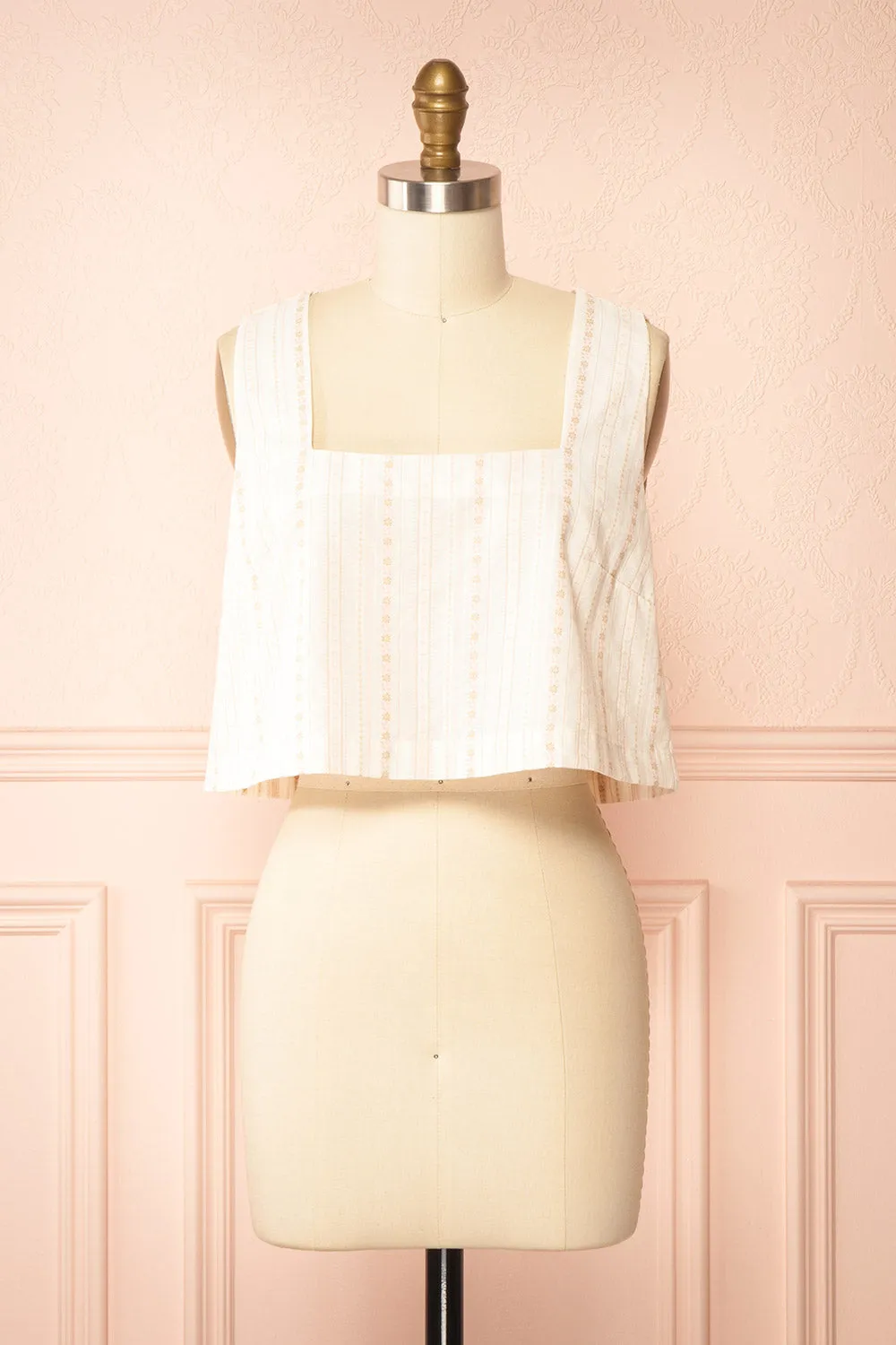 Madiha | Cropped Patterned Top sold by Boutique 1861