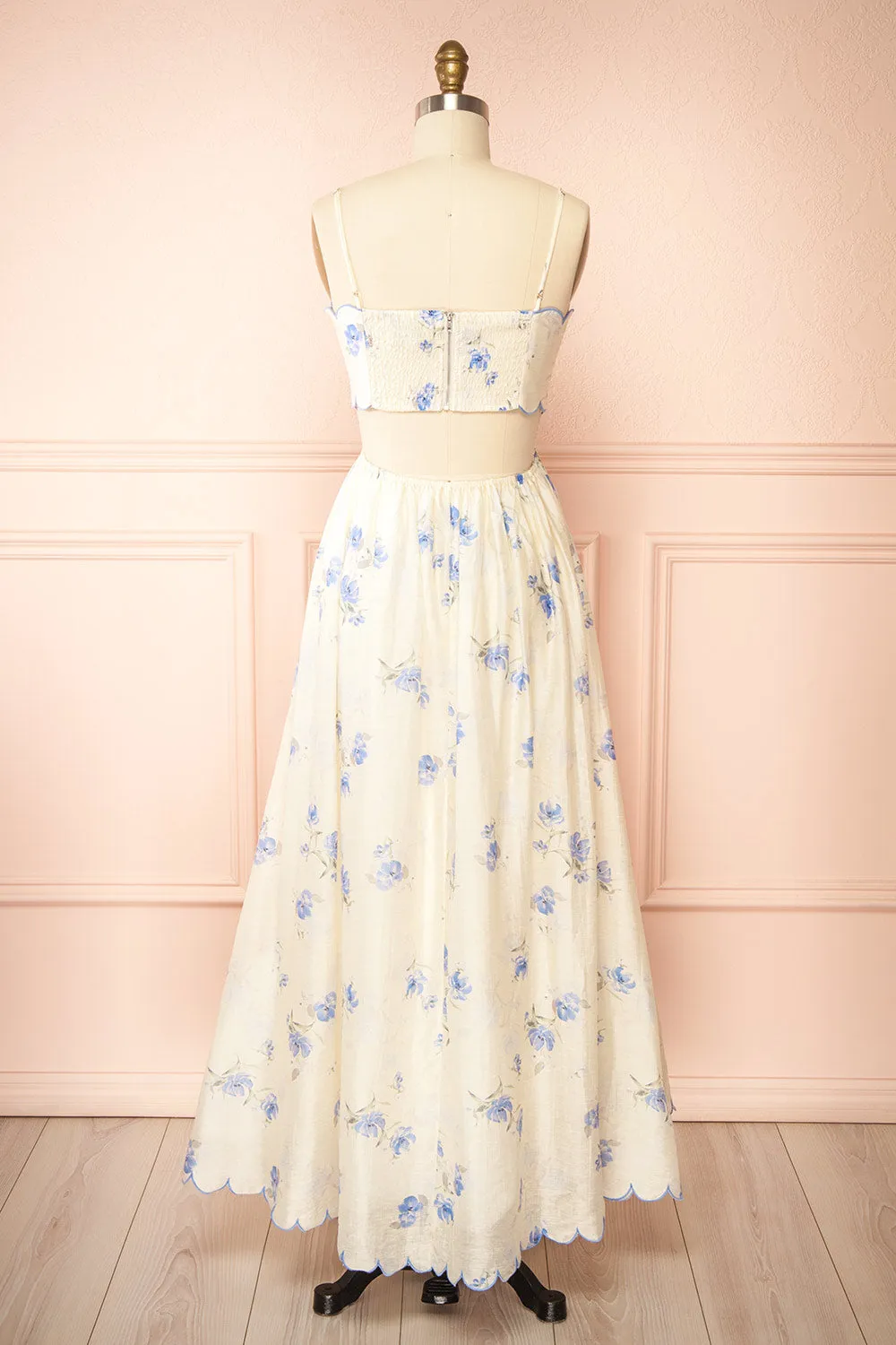 Diandra | Long A-Line Floral Dress with Back Cut-Out sold by Boutique 1861 product image thumbnail 5