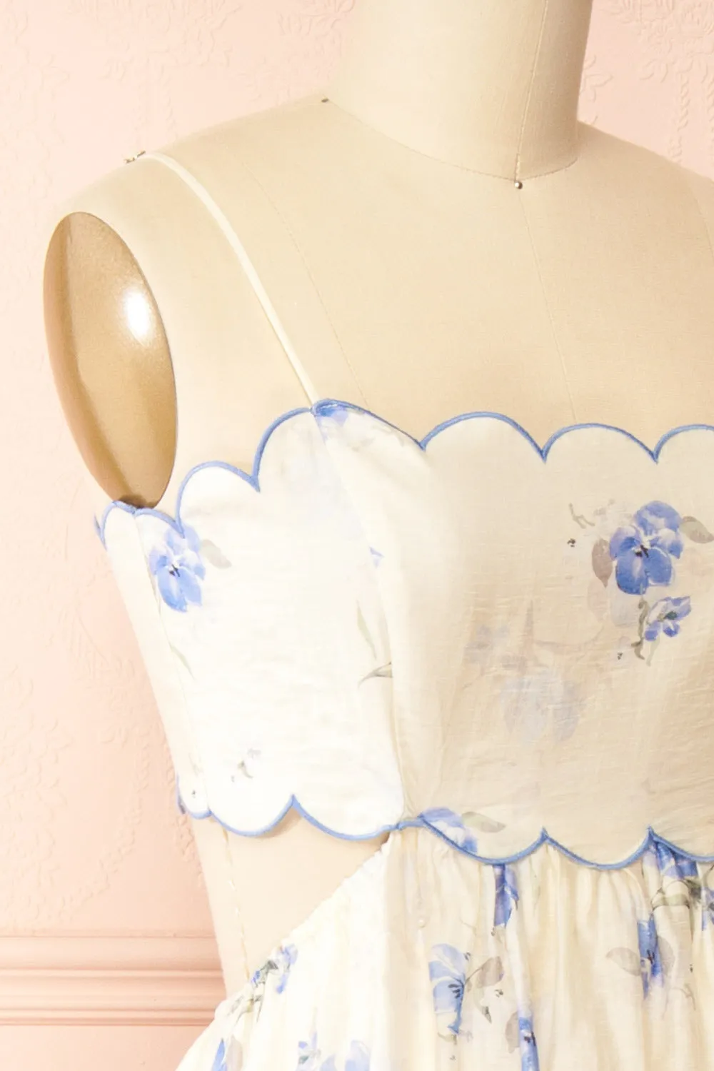 Diandra | Long A-Line Floral Dress with Back Cut-Out sold by Boutique 1861 product image thumbnail 4