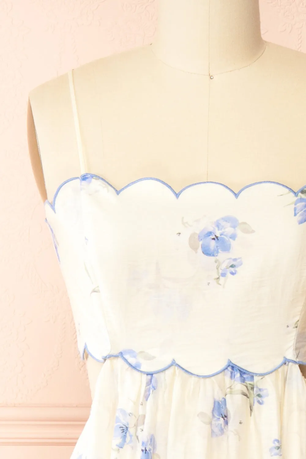 Diandra | Long A-Line Floral Dress with Back Cut-Out sold by Boutique 1861 product image thumbnail 2