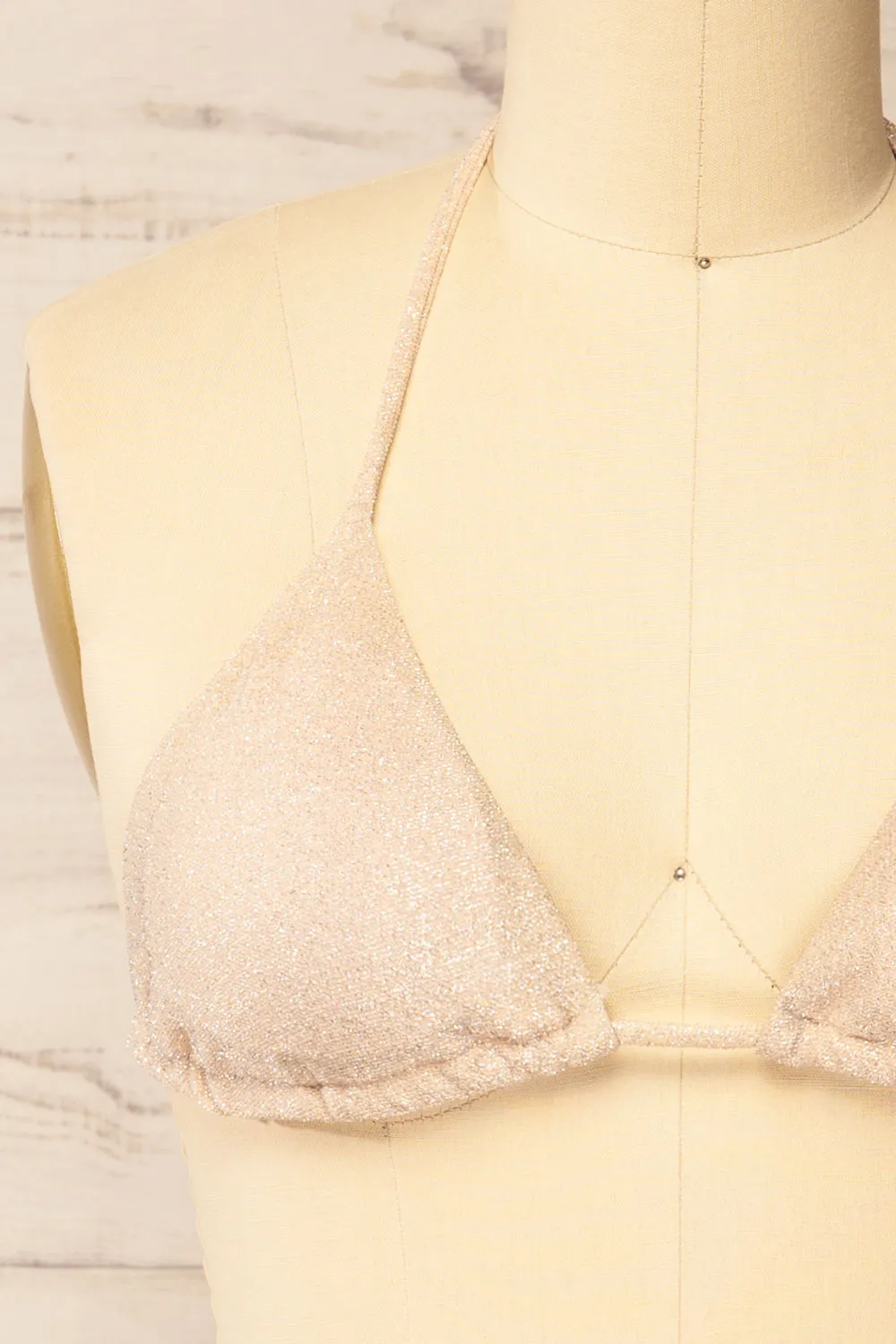 Kauai | Sparkly Champagne Swimsuit Top sold by Boutique 1861 product image thumbnail 3