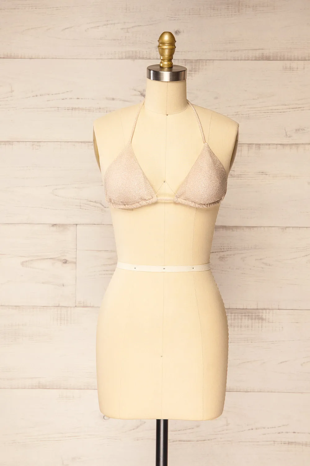 Kauai | Sparkly Champagne Swimsuit Top sold by Boutique 1861