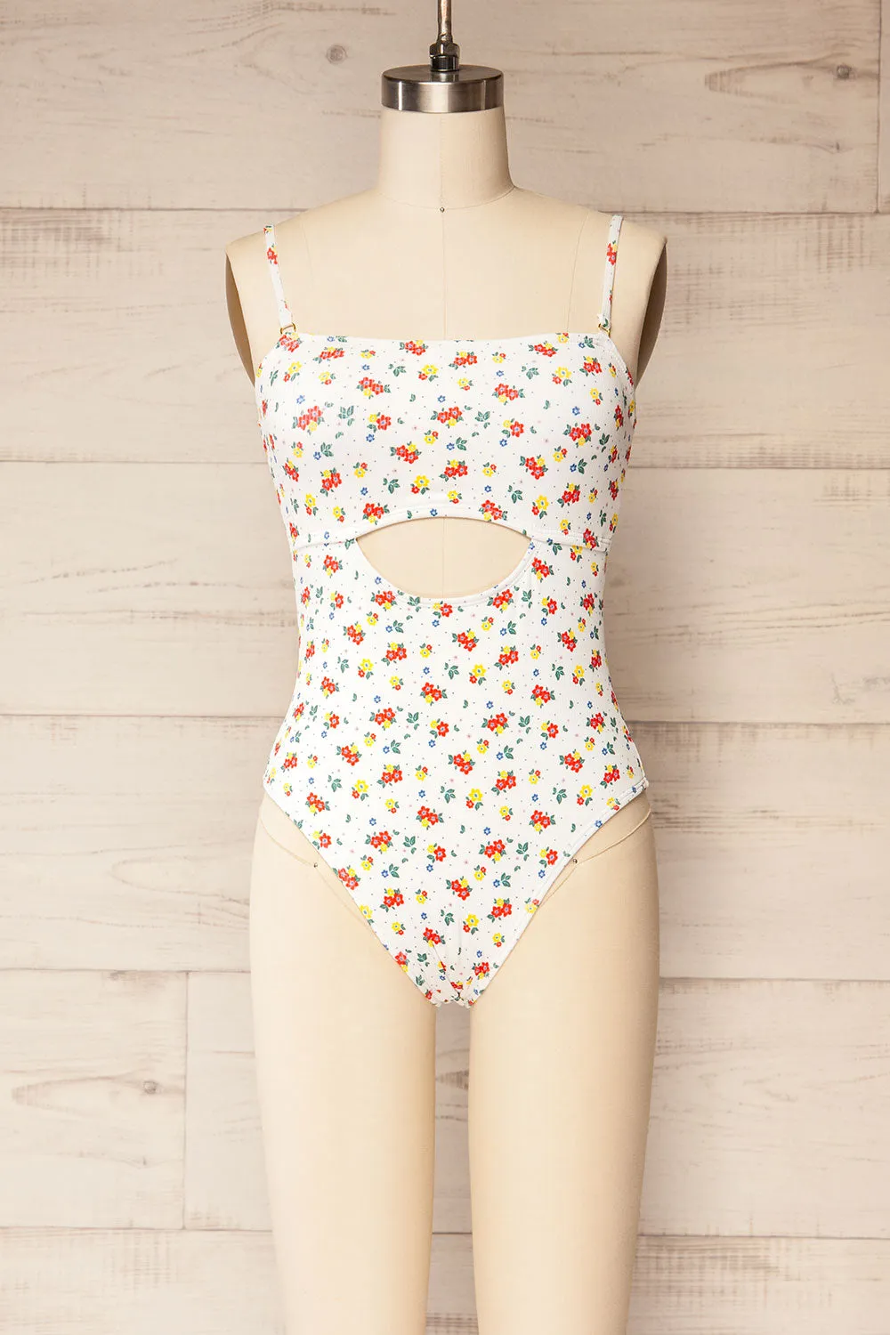 Baoding Flowers and Dots | One-Piece Swimsuit sold by Boutique 1861