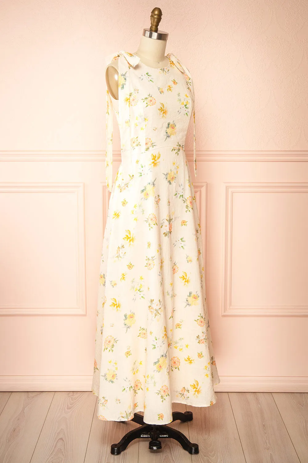 Albanne | Maxi Floral Dress with Bow Straps sold by Boutique 1861 product image thumbnail 3